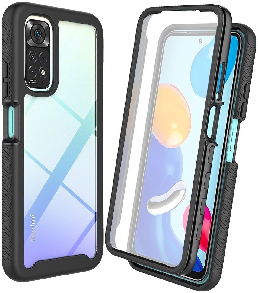 Xiaomi Redmi Note 11/11S Hoesje Full Protect 360° Cover Hybride Zwart afbeelding 1