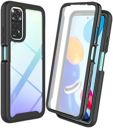 Xiaomi Redmi Note 11/11S Hoesje Full Protect 360° Cover Hybride Zwart afbeelding