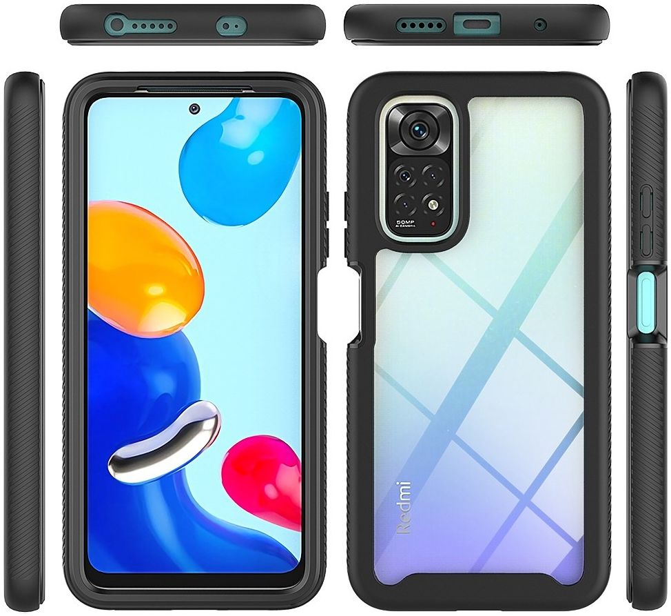 Xiaomi Redmi Note 11/11S Hoesje Full Protect 360° Cover Hybride Zwart afbeelding 8
