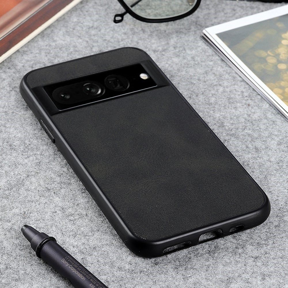 Google Pixel 7 Pro Hoesje Back Cover Kunstleer Zwart afbeelding 2