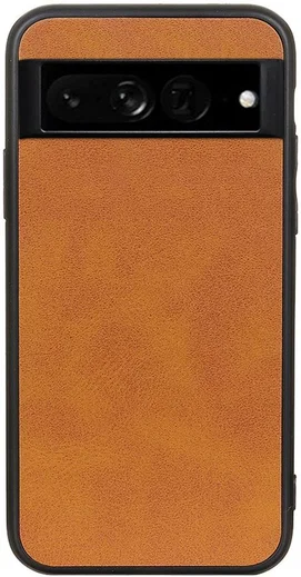 Google Pixel 7 Pro Hoesje Back Cover Kunstleer Bruin afbeelding 1
