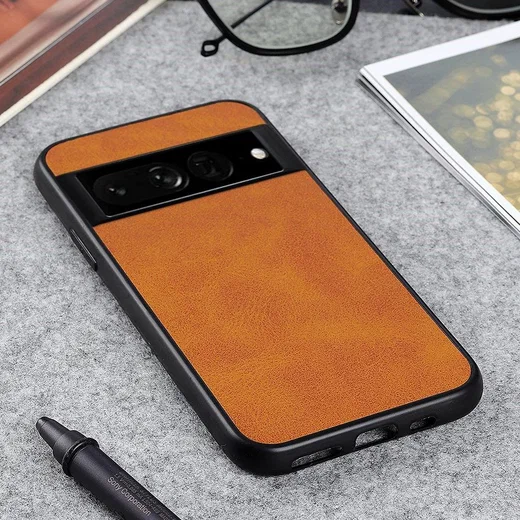 Google Pixel 7 Pro Hoesje Back Cover Kunstleer Bruin afbeelding 2