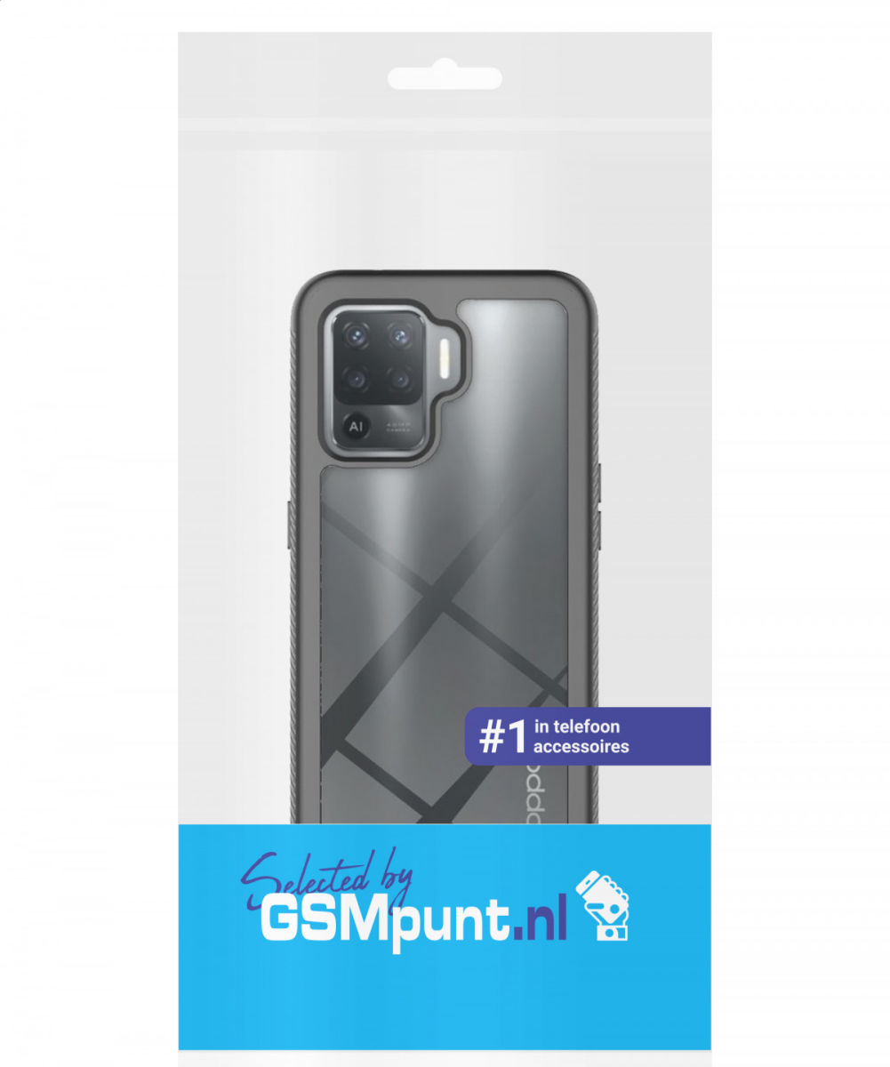 Oppo Reno5 Lite Hoesje Full Protect 360° Cover Hybride Zwart afbeelding 10