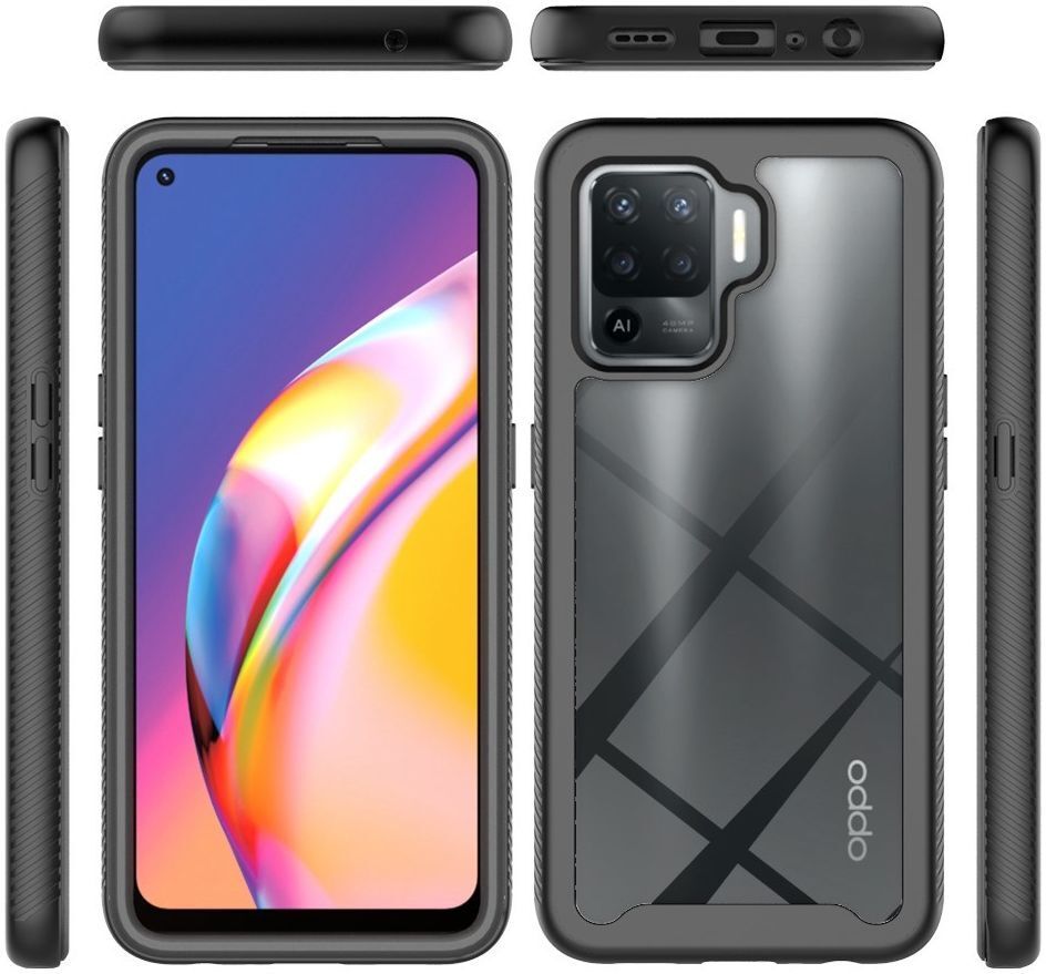 Oppo Reno5 Lite Hoesje Full Protect 360° Cover Hybride Zwart afbeelding 9