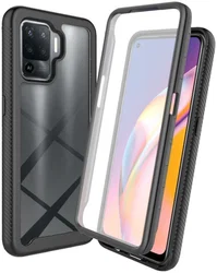 Oppo Reno5 Lite Hoesje Full Protect 360° Cover Hybride Zwart afbeelding