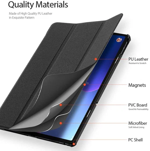 Dux Ducis Domo Lenovo Tab M10 Plus Gen 3 (10.6) Hoes Book Case Zwart afbeelding 4