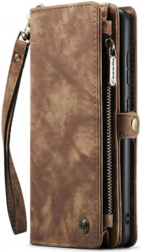 CaseMe 008 Samsung Galaxy S22 Hoesje Book Case Back Cover Bruin afbeelding 7