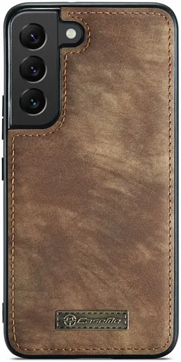 CaseMe 008 Samsung Galaxy S22 Hoesje Book Case Back Cover Bruin afbeelding 8