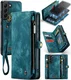 CaseMe 008 Samsung Galaxy S22 Hoesje Book Case Back Cover Groen afbeelding 3
