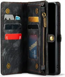 CaseMe 008 Samsung S22 Plus Hoesje Book Case Back Cover Zwart afbeelding