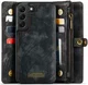 CaseMe 008 Samsung S22 Plus Hoesje Book Case Back Cover Zwart afbeelding 2