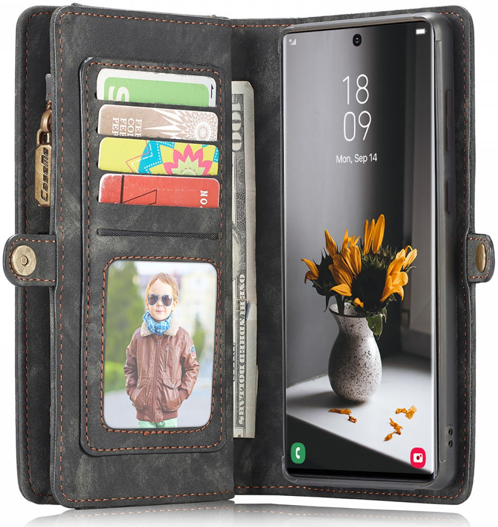 CaseMe 008 Samsung S22 Ultra Hoesje Book Case Back Cover Zwart afbeelding 4