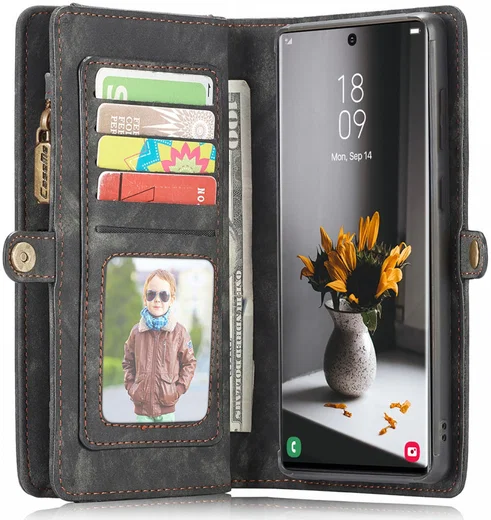 CaseMe 008 Samsung S22 Ultra Hoesje Book Case Back Cover Zwart afbeelding 4