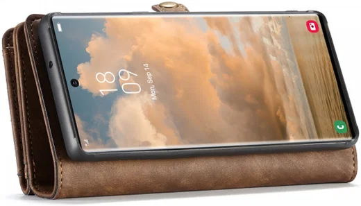 CaseMe 008 Samsung S22 Ultra Hoesje Book Case Back Cover Bruin afbeelding 5