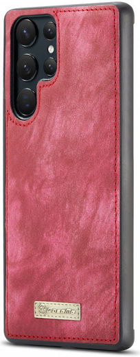 CaseMe 008 Samsung S22 Ultra Hoesje Book Case Back Cover Rood afbeelding 6