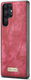 CaseMe 008 Samsung S22 Ultra Hoesje Book Case Back Cover Rood afbeelding 6