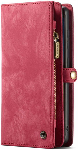 CaseMe 008 Samsung S22 Ultra Hoesje Book Case Back Cover Rood afbeelding 7