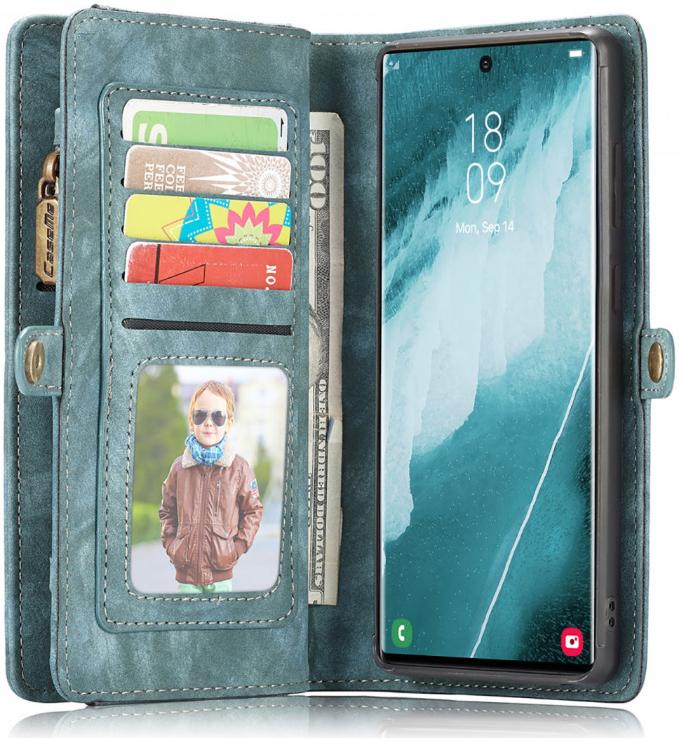 CaseMe 008 Samsung S22 Ultra Hoesje Book Case Back Cover Groen afbeelding 4