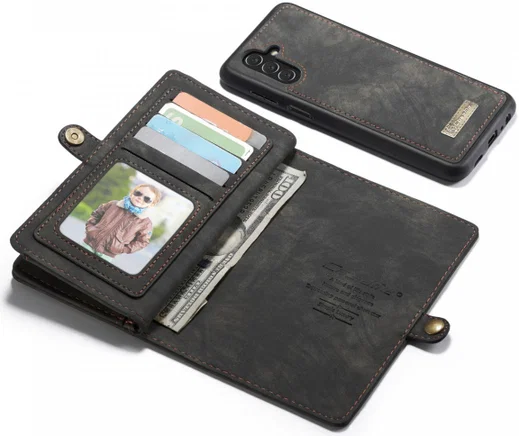 CaseMe 008 Samsung A13 5G  A04s Hoesje Book Case Back Cover Zwart afbeelding 6