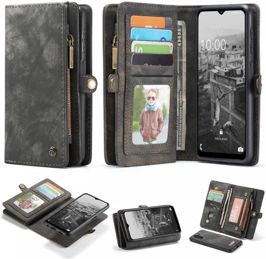 CaseMe 008 Samsung A13 5G  A04s Hoesje Book Case Back Cover Zwart afbeelding 8