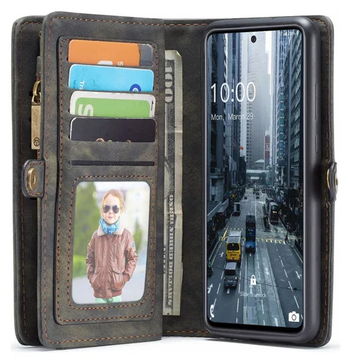 CaseMe 008 Samsung Galaxy A33 Hoesje Book Case Back Cover Zwart afbeelding 2