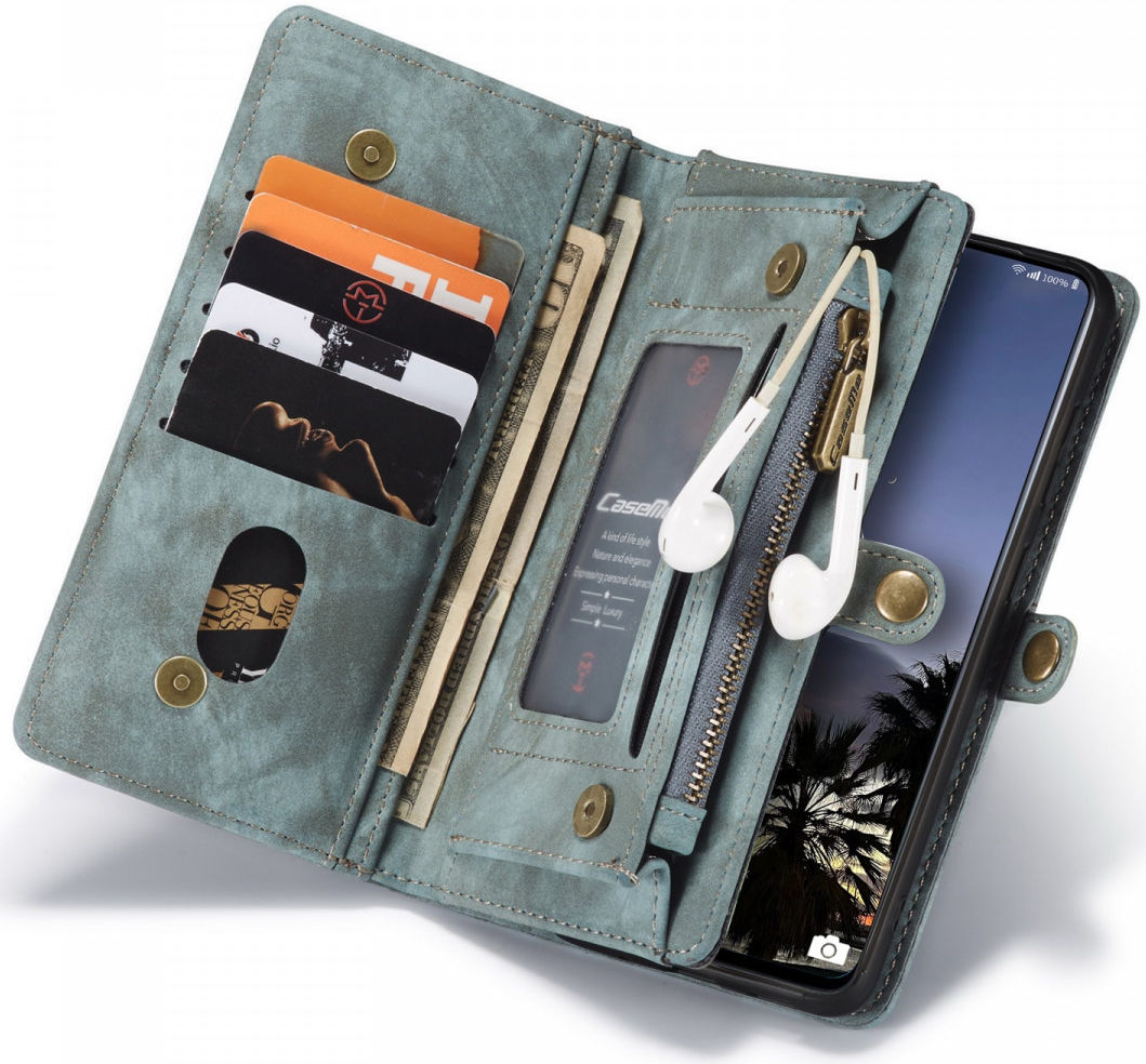 CaseMe 008 Samsung Galaxy A33 Hoesje Book Case Back Cover Groen afbeelding 1