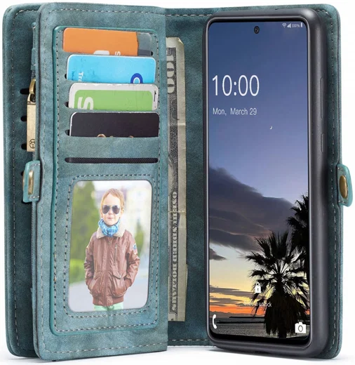 CaseMe 008 Samsung Galaxy A33 Hoesje Book Case Back Cover Groen afbeelding 2