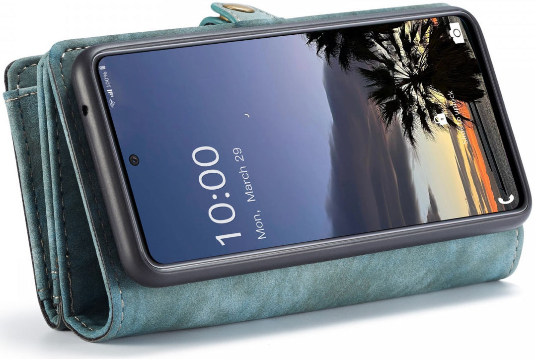 CaseMe 008 Samsung Galaxy A33 Hoesje Book Case Back Cover Groen afbeelding 5