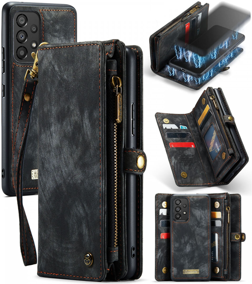 CaseMe 008 Samsung Galaxy A53 Hoesje Book Case en Back Cover Zwart afbeelding 4