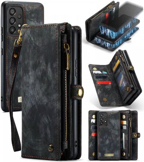 CaseMe 008 Samsung Galaxy A53 Hoesje Book Case en Back Cover Zwart afbeelding 4
