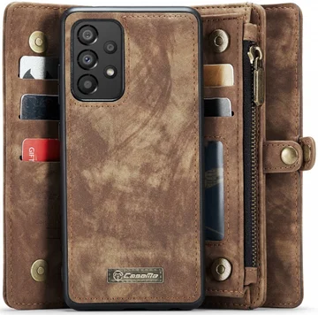 CaseMe 008 Samsung Galaxy A53 Hoesje Book Case en Back Cover Bruin