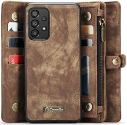 CaseMe 008 Samsung Galaxy A53 Hoesje Book Case en Back Cover Bruin afbeelding