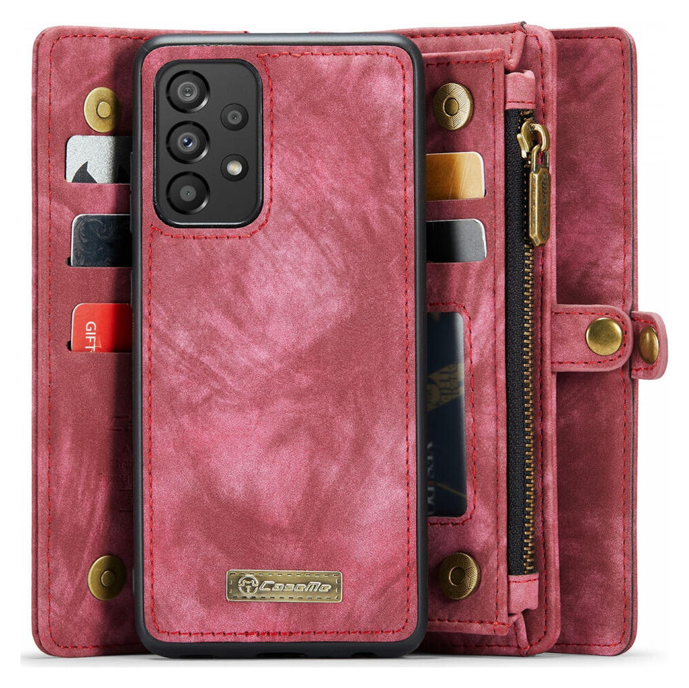 CaseMe 008 Samsung Galaxy A53 Hoesje Book Case en Back Cover Rood afbeelding 1