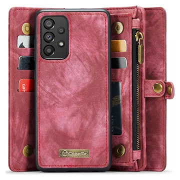 CaseMe 008 Samsung Galaxy A53 Hoesje Book Case en Back Cover Rood