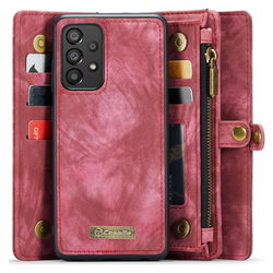 CaseMe 008 Samsung Galaxy A53 Hoesje Book Case en Back Cover Rood afbeelding