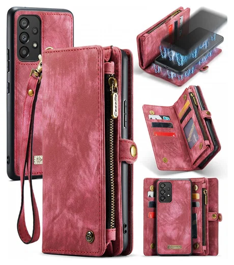 CaseMe 008 Samsung Galaxy A53 Hoesje Book Case en Back Cover Rood afbeelding 4