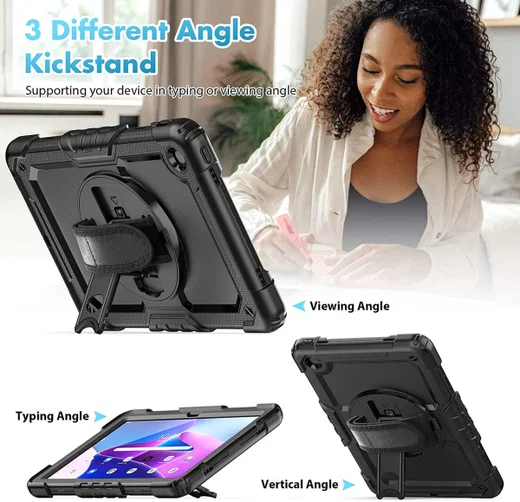 Lenovo Tab M10 Plus Gen 3 (10.6) Hoes met Screenprotector Zwart afbeelding 12