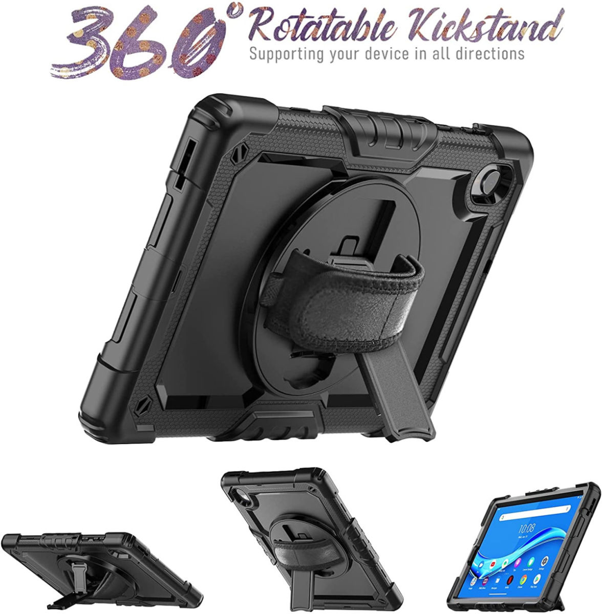 Lenovo Tab M10 Plus Gen 3 (10.6) Hoes met Screenprotector Zwart afbeelding 13
