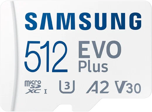 Samsung EVO Plus MicroSDXC Geheugenkaart 130MB/s met Adapter 512GB Wit afbeelding 1