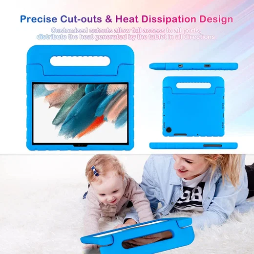 Samsung Galaxy Tab A8 Kinder Tablethoes met Handvat Blauw afbeelding 8