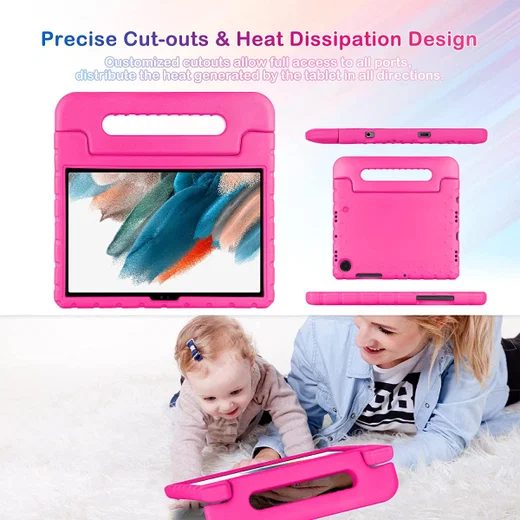 Samsung Galaxy Tab A8 Kinder Tablethoes met Handvat Roze afbeelding 7