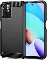Xiaomi Redmi Note 11 / 11S Hoesje Geborsteld TPU Back Cover Zwart afbeelding