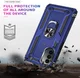 Motorola Moto G52 Hoesje Hybride Kickstand Back Cover Blauw afbeelding 3