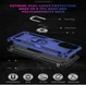 Motorola Moto G52 Hoesje Hybride Kickstand Back Cover Blauw afbeelding 6