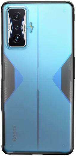 Xiaomi Poco F4 GT Hoesje Armor Back Cover Transparant Zwart afbeelding 2