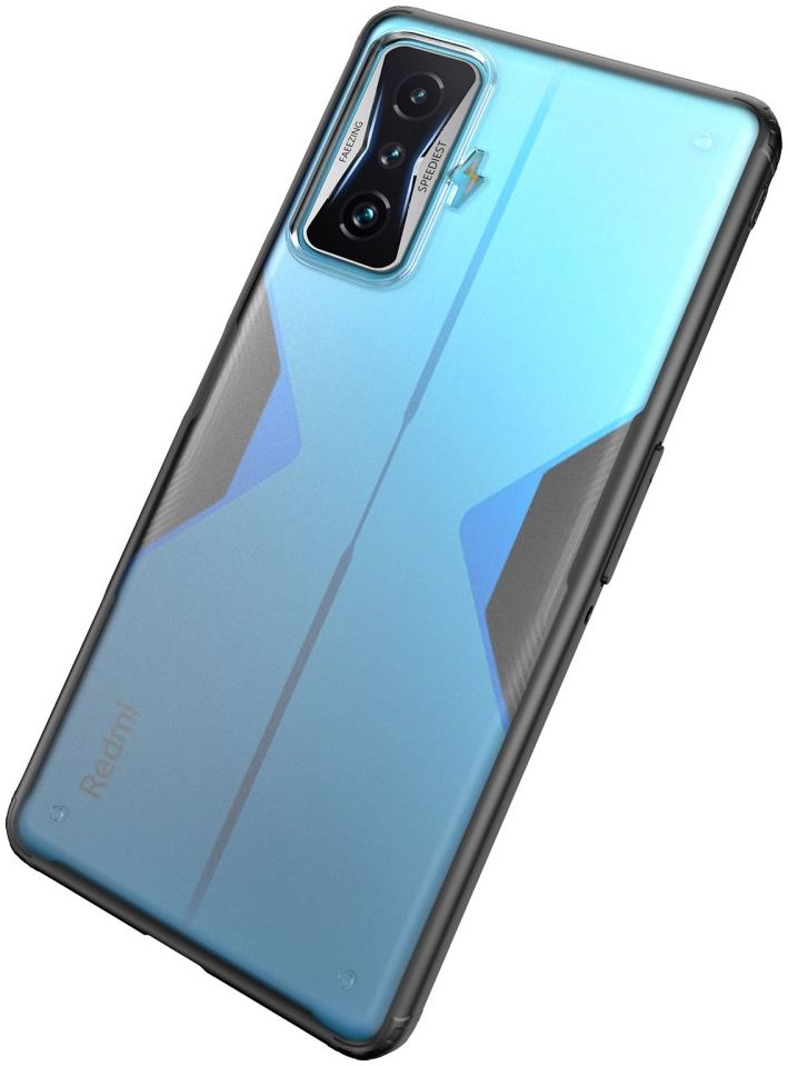 Xiaomi Poco F4 GT Hoesje Armor Back Cover Transparant Zwart afbeelding 6
