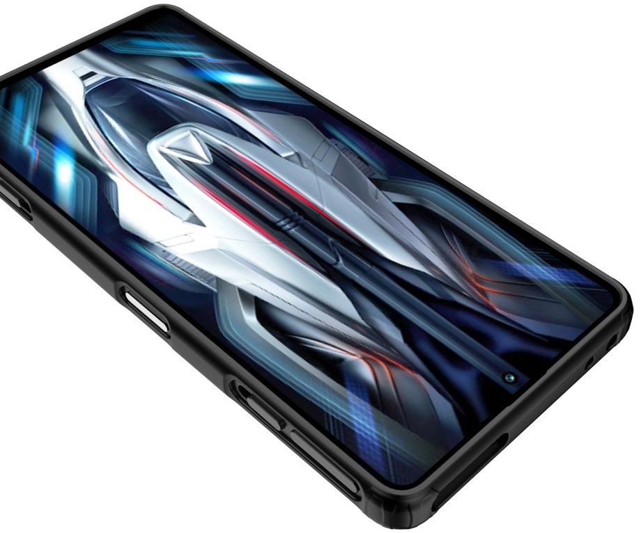 Xiaomi Poco F4 GT Hoesje Armor Back Cover Transparant Zwart afbeelding 8