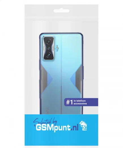 Xiaomi Poco F4 GT Hoesje Armor Back Cover Transparant Blauw afbeelding 7