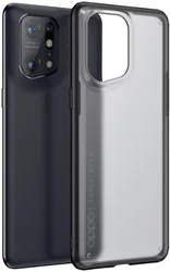 Oppo Find X5 Hoesje Armor Back Cover Transparant Zwart afbeelding