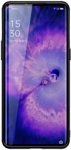 Oppo Find X5 Hoesje Armor Back Cover Transparant Zwart afbeelding 3